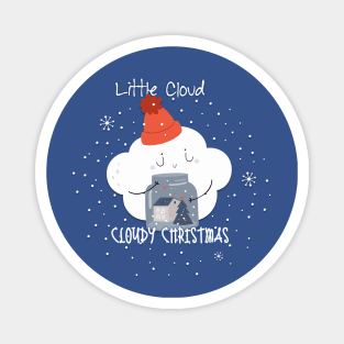 Cloudy Christmas Magnet